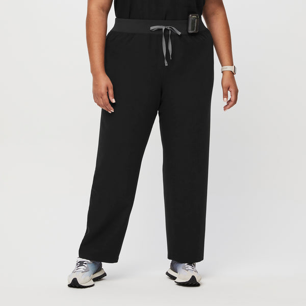 Women's Black High-Rise Livingston - Petite Straight-Leg Scrub Pant™ (3XL - 6XL)