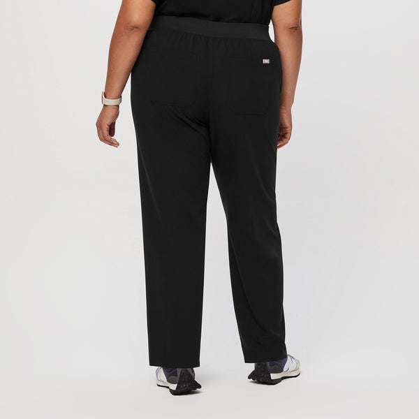 Women's Black High-Rise Livingston - Petite Straight-Leg Scrub Pant™ (3XL - 6XL)