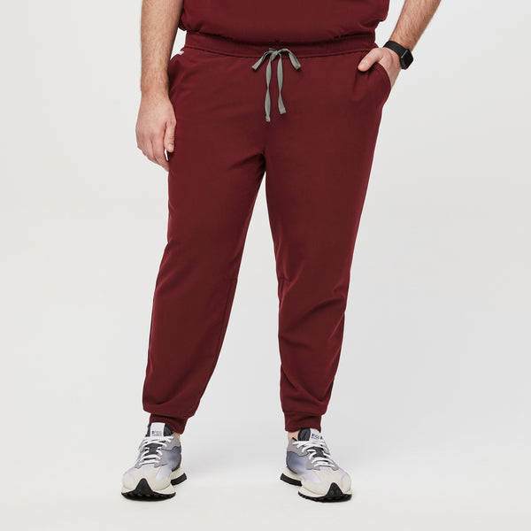 men's Burgundy Tansen™ - Short Jogger Scrub Pants (3XL - 6XL)