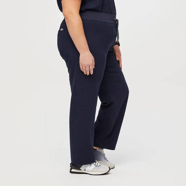 women's Navy High Waisted Livingston™ - Petite Basic Scrub Pants (3XL - 6XL)