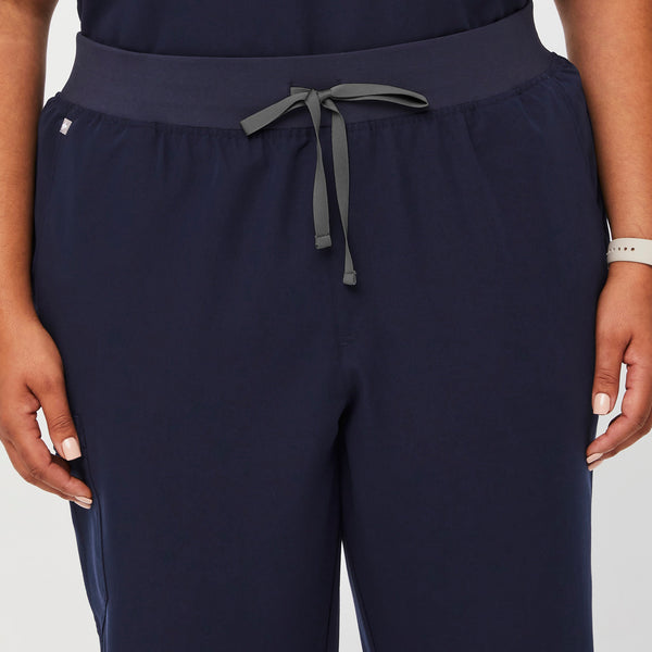 women's Navy High Waisted Zamora™ - Tall Jogger Scrub Pants (3XL - 6XL)