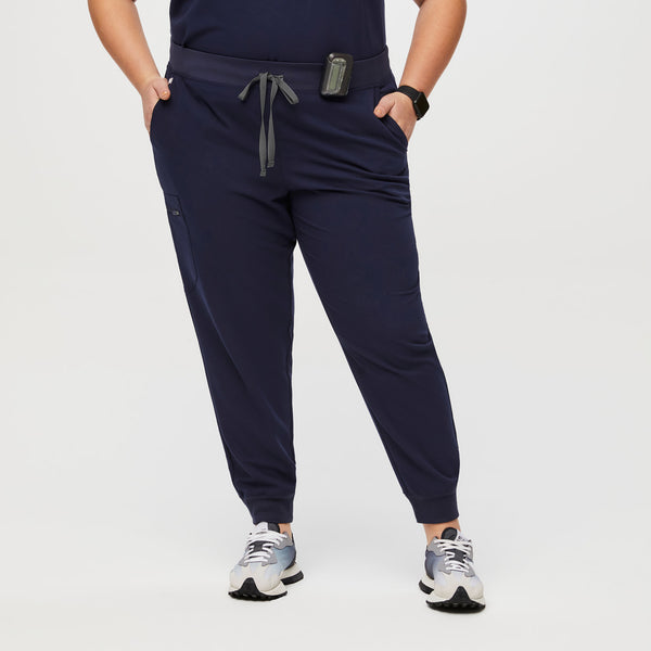women's Navy Zamora™- Petite Jogger Scrub Pants (3XL - 6XL)