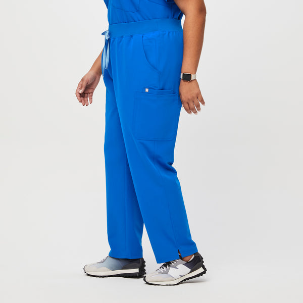 women's Royal Blue High Waisted Yola™ - Tall Skinny Scrub Pants (3XL - 6XL)