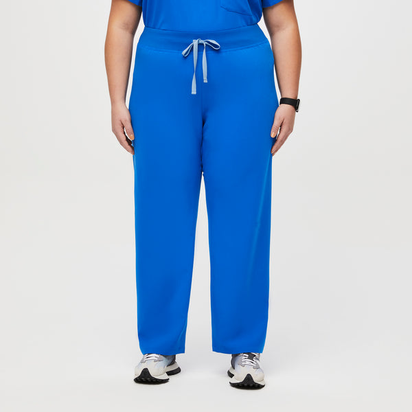 women's Royal Blue High Waisted Livingston™ - Petite Basic Scrub Pants (3XL - 6XL)