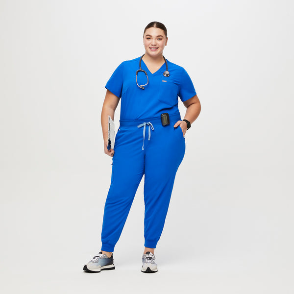 women's Royal Blue Zamora™- Petite Jogger Scrub Pants (3XL - 6XL)