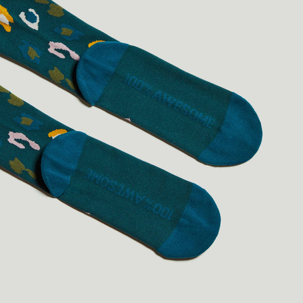 women's Caribbean Blue Animal - Compression Socks