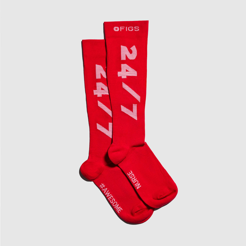 Women's Winning Red Awesome Nurse - Compression Socks