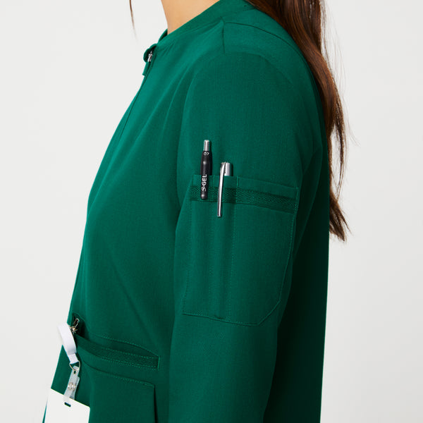 women's Hunter Green Bellery - Scrub Jacket