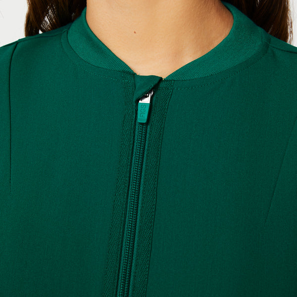 embroidery: hunter green