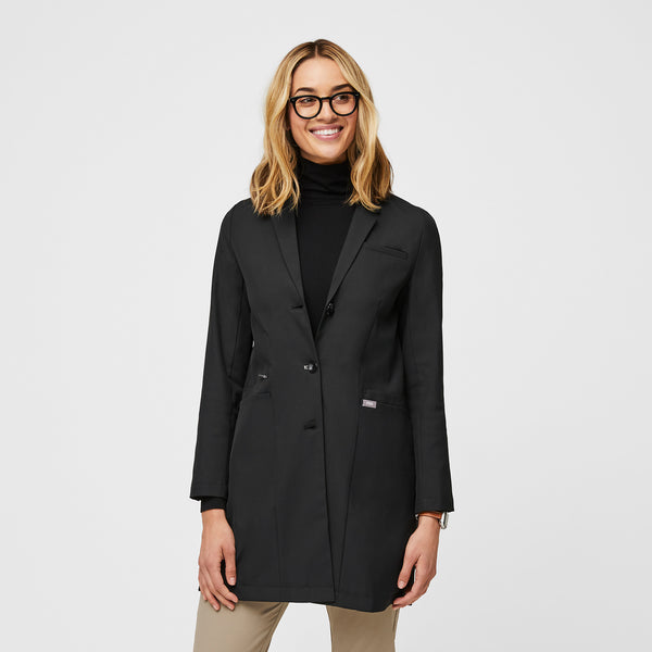 Women's Black Bellevue - Long Lab Coat