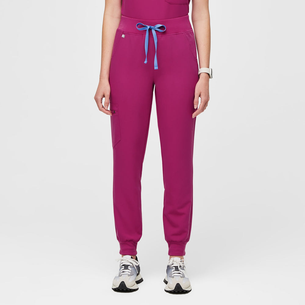 women's Raspberry Sorbet Zamora™ High Waisted - Petite Jogger Scrub Pants