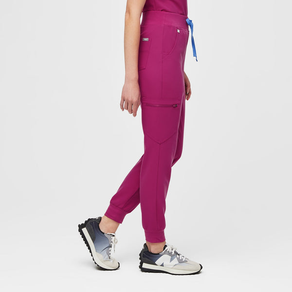 women's Raspberry Sorbet Zamora™ High Waisted - Petite Jogger Scrub Pants