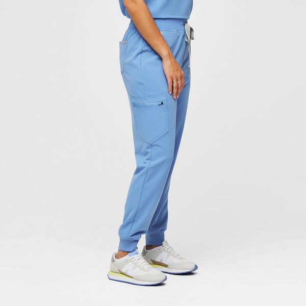 women's Ceil Blue Zamora™ High Waisted - Petite Jogger Scrub Pants