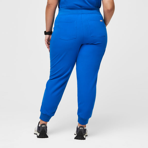 women's Royal Blue High Waisted Zamora™ - Jogger Scrub Pants (3XL - 6XL)