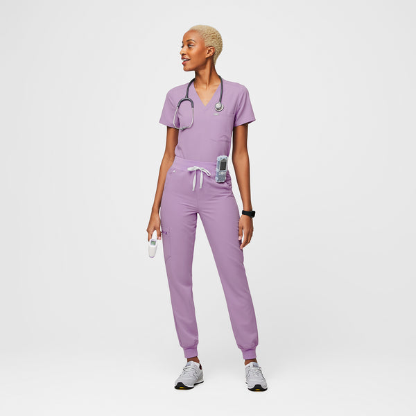 women's Lavender Dew Zamora™ High Waisted - Jogger Scrub Pants