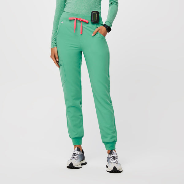 women's Surgical Green High Waisted Zamora™ - Tall Jogger Scrub Pants