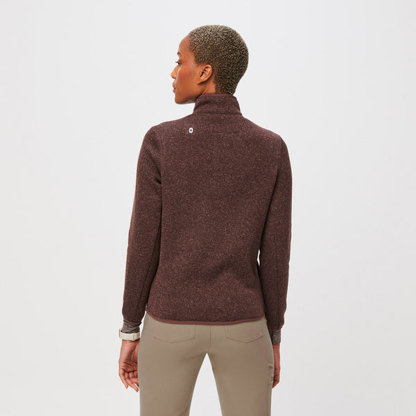 women's Heather Espresso On-Shift™ Half Zip - Sweater Knit