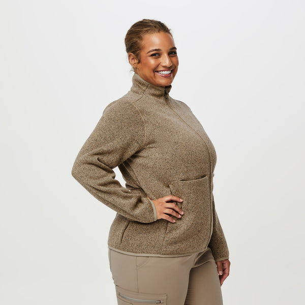women's Heather Latte On-Shift™ - Sweater Knit Jacket