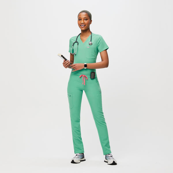 women's Surgical Green Yola™ - Skinny Scrub Pants